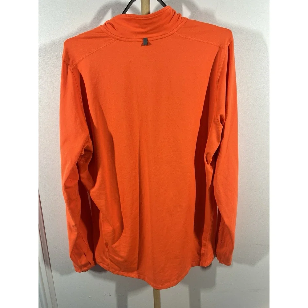 Nike Dri-FIT Running 1/4 Zip Pullover Mens Large Orange Long Sleeve 504606-853